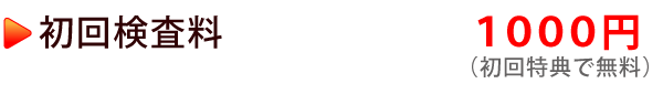 初回検査料